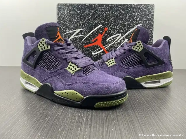 Official Maikesneakers WMNS Air 4 Jordan Purple AQ9129-500 Canyon 0530